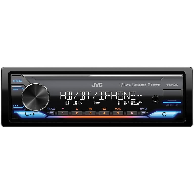 JVC Bluetoothオーディオ機器 JVC KD-X470BHS Single-Din in-Dash Digital Media Receiver with