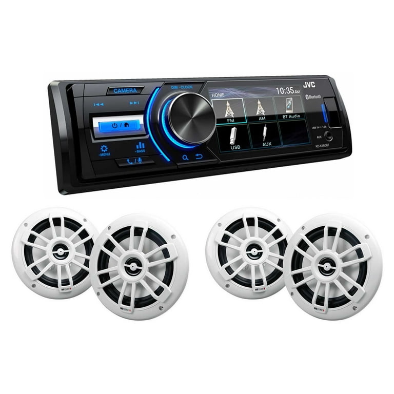 JVC KD X560BT Digital Media Marine Bluetooth Receiver 4 MB Quart Speakers Walmart