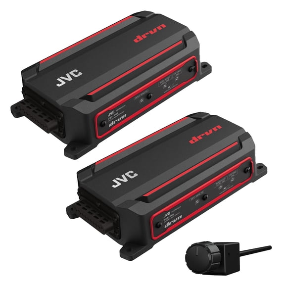 JVC KS-DR2104DBT 4Ch Bluetooth Amplifier 50W & KS-DR2001D Mono Amp 300W