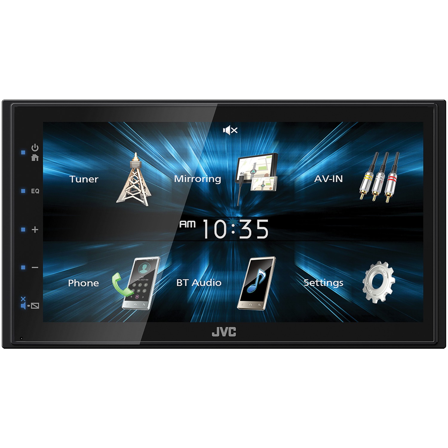 JVC KW-M150BT 6.8-Inch Double DIN In-Dash WVGA Digital Media Receiver, Bluetooth and USB Mirroring for Android - image 1 of 3