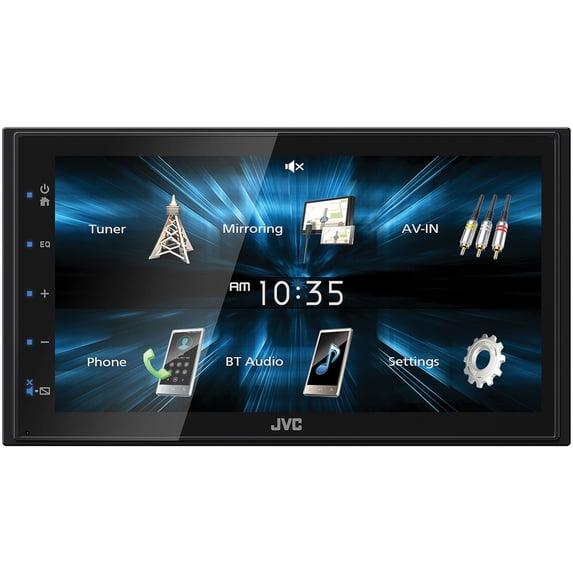 JVC KW-M150BT 6.8-Inch Double DIN In-Dash WVGA Digital Media Receiver ...