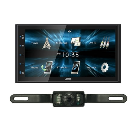 JVC KW-M150BT Digital Media Receiver Fixed 6.8" Touchscreen Monitor + Absolute Rearview Camera