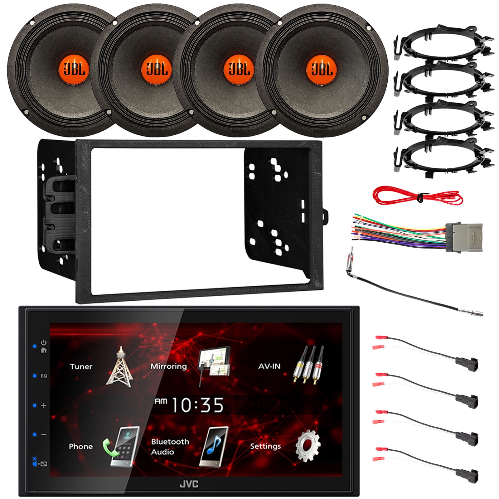 JVC KWM180BT 6.8" Touchscreen Double DIN Bluetooth USB Stereo Receiver