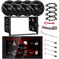 thumbnail image 1 of JVC KW-M180BT 6.8" Touchscreen Double DIN Bluetooth USB Stereo Receiver, 4x JVC DF620 6.5" 300W Speakers w/Adapters, Radio + Speaker Harness, Antenna Adapter, Install Kit For Select 95-Up GM Vehicles, 1 of 1