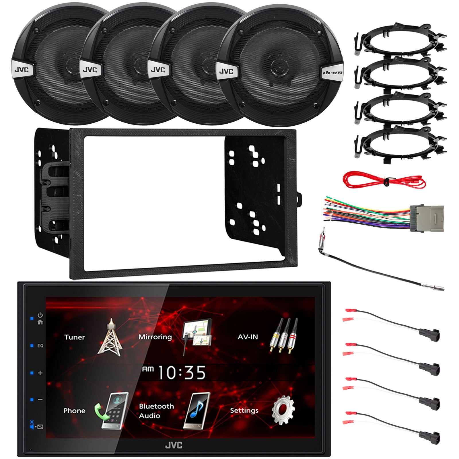 JVC KWM180BT 6.8" Touchscreen Double DIN Bluetooth USB Stereo Receiver
