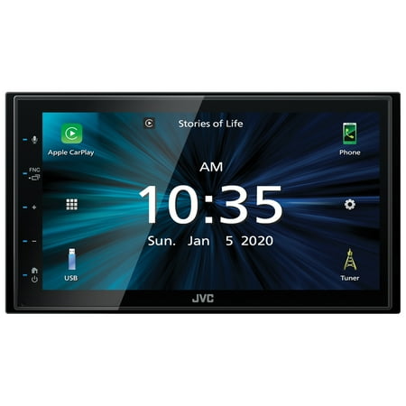 JVC Mobile KW-M560BT KW-M560BT 6.8-inch Double-Din in-Dash All-Digital Multimedia Receiver with Bluetooth, Apple Carplay, Android Auto, and Siriusxm Ready