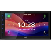 JVC KW-M595BT Digital Car Stereo 50W x 6-Ch, Apple CarPlay & Android Auto Compatible, Bluetooth-Enabled Head Unit with 6.8 LCD Display, Single DIN Touchscreen Car Stereo with USB Mirroring