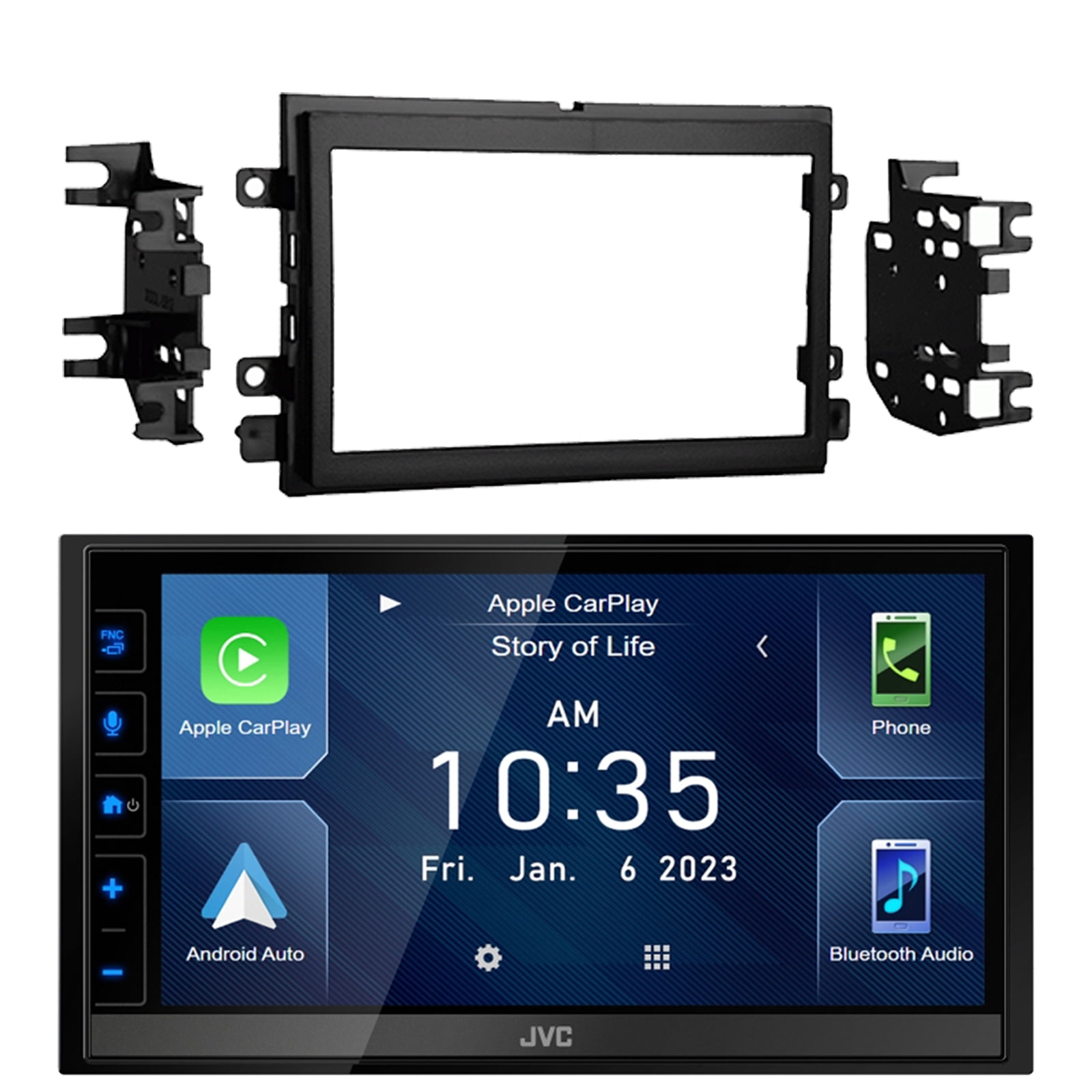 JVC KWM788BH Double DIN 6.8" Touchscreen HDMI Bluetooth AM/FM/HD Radio