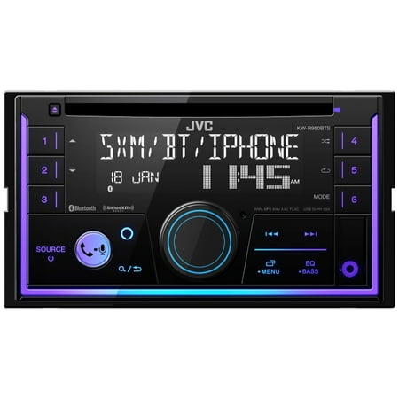JVC - Bluetooth CD/DM Receiver with Voice Assistant Built in and Satellite Radio Ready - Black