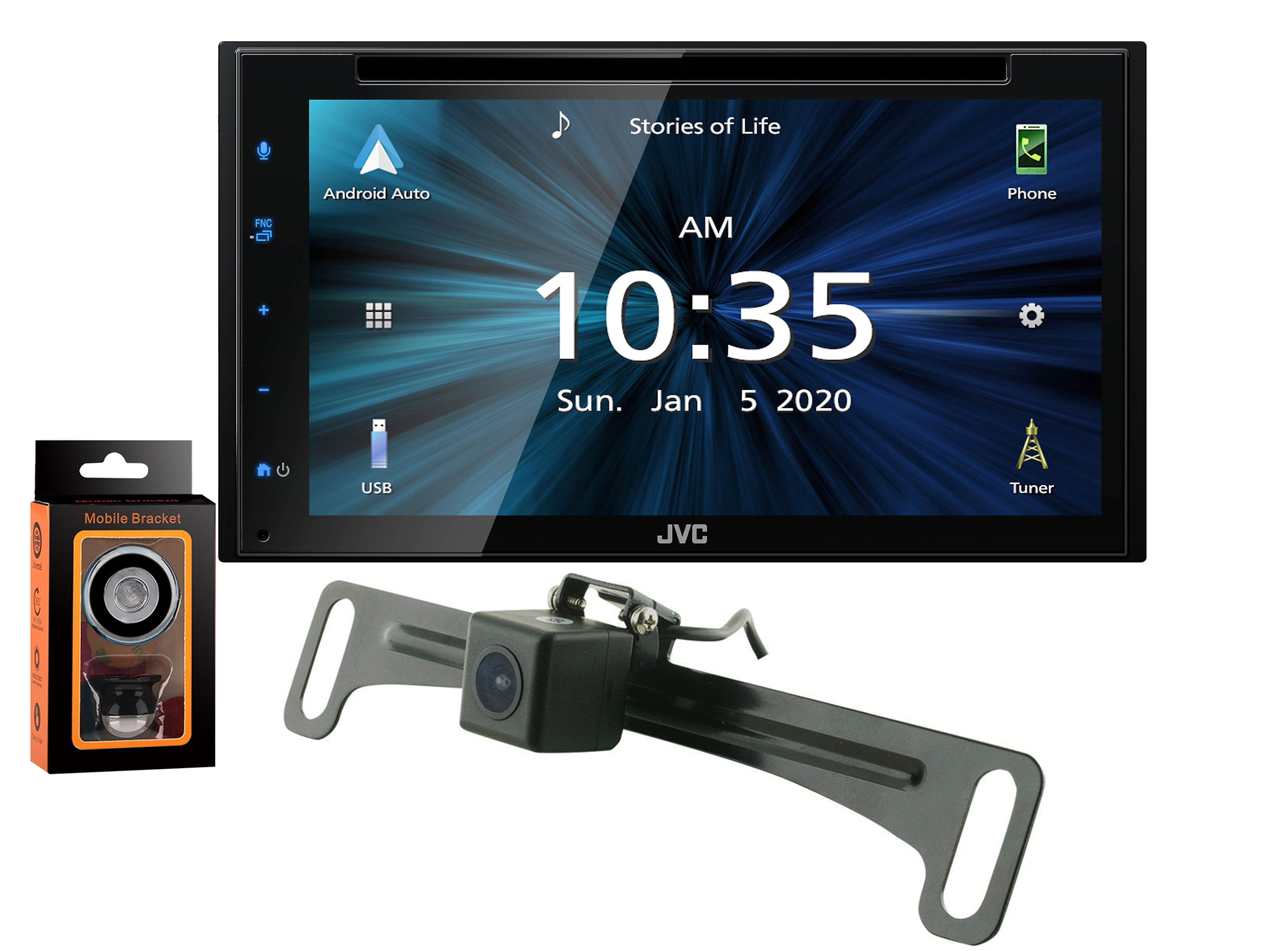 JVC KWV66BT DVD receiver w/ fixed 6.75" touchscreen monitor+ Universal