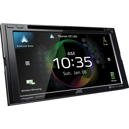 JVC KW-V950BW KW--V950BW 6.8" Double-DIN In-Dash DVD Receiver with Bluetooth, Bluetooth, Wi-Fi, Apple CarPlay, Android Auto & SiriusXM Ready