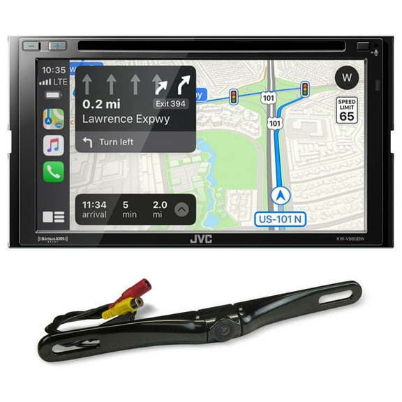 JVC KW-V960BW Wireless Android/CarPlay Monitor Bluetooth DVD Player + Backup Cam