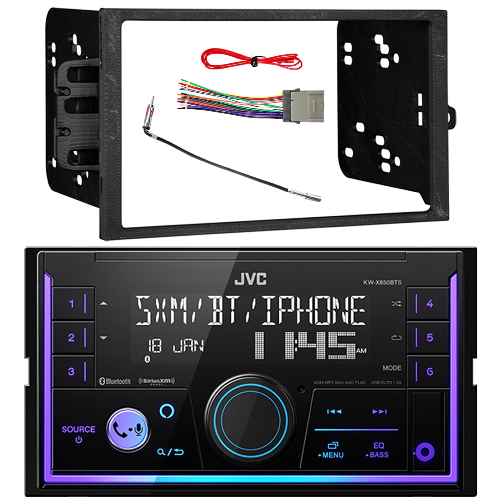 JVC KWX850BTS Double DIN USB/AUX Bluetooth AM/FM Stereo Digital Media