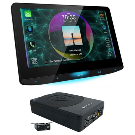 JVC KW-Z1000W 10.1" HD Car Monitor Wireless Carplay Receiver+Under-Seat Sub