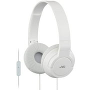 JVC HASR185W Lightweight Foldable Headphones with Remote (White)