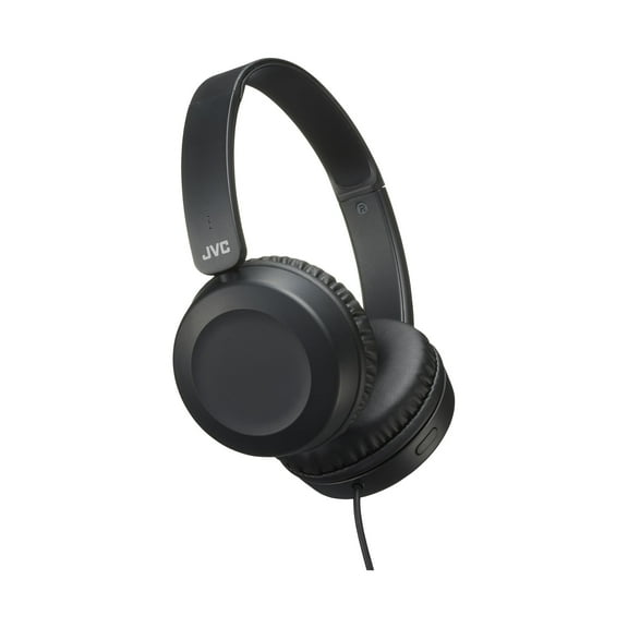 JVC Lightweight On Ear Headphones with Powerful Sound, Integrated Remote & Mic for Smartphones - HAS31MB (Black), Medium