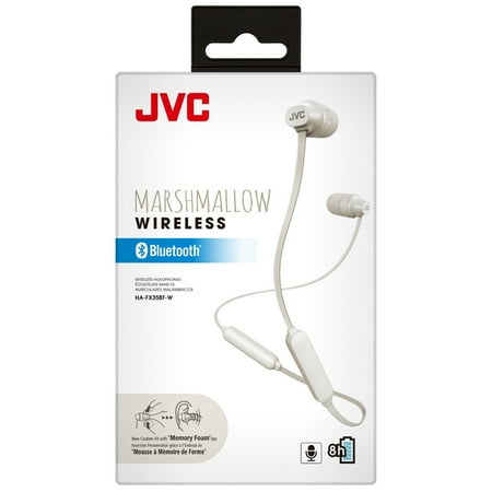 JVC - Marshmallow In-Ear Wireless Headphones with Flexible Soft-Band - White