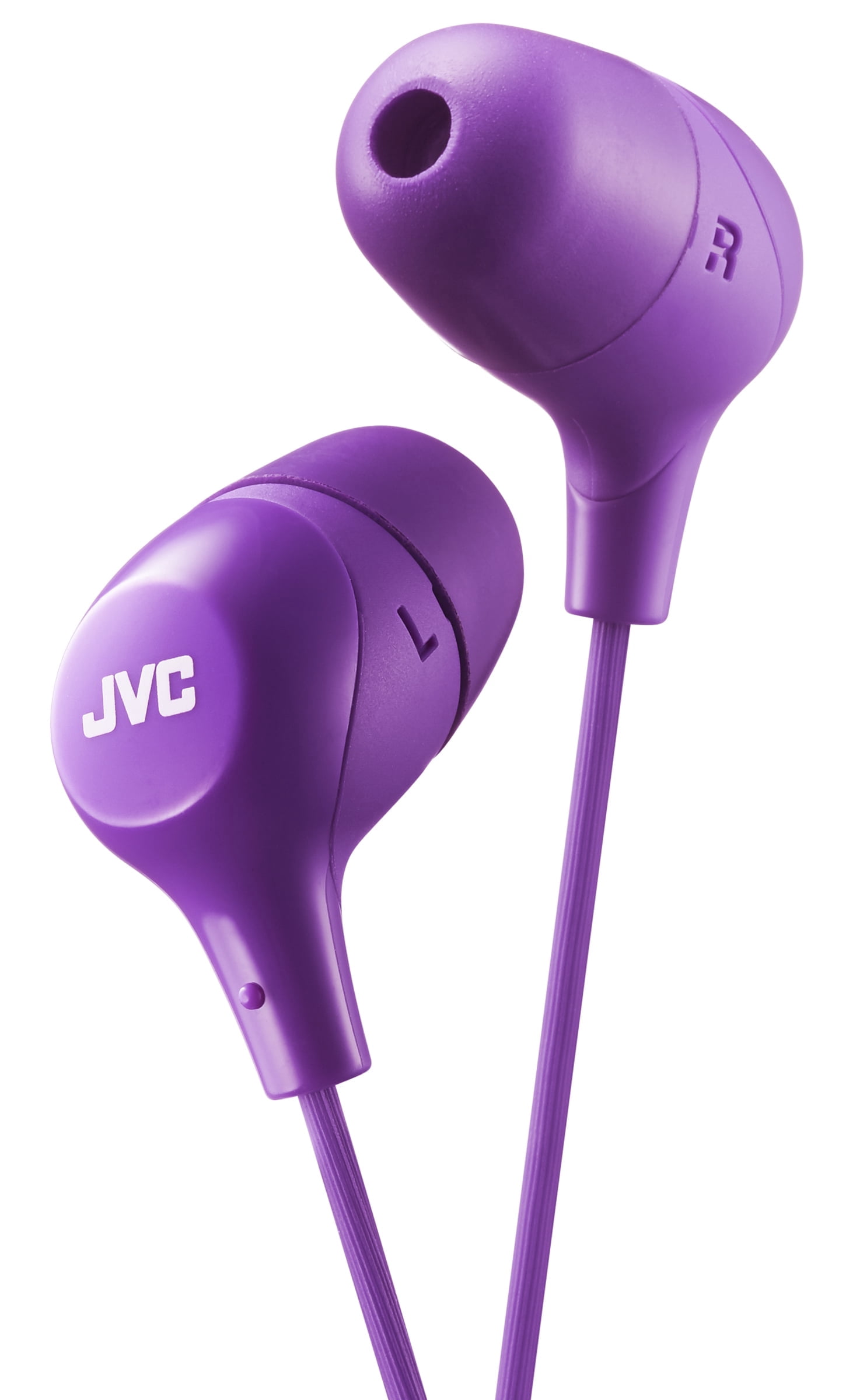 JVC Memory Foam Earbud Marshmallow with Mic Violet HAFX38V