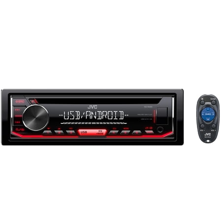 JVC KD-R490 Car In-Dash CD Receiver Single DIN AM/FM USB with Wireless Remote