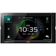 JVC Mobile KW-M865BW 6.8-inch Double-Din in-Dash All-Digital Media Receiver with Bluetooth, Apple Carplay, Android Auto, and Siriusxm Ready