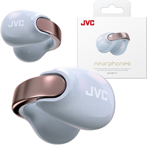 JVC Nearphones Pearl Edition - Earcuff True Wireless Earbuds with Shiny Arch, Comfortable fit, Multipoint Connection, Bluetooth 5.3, 24H Battery Life