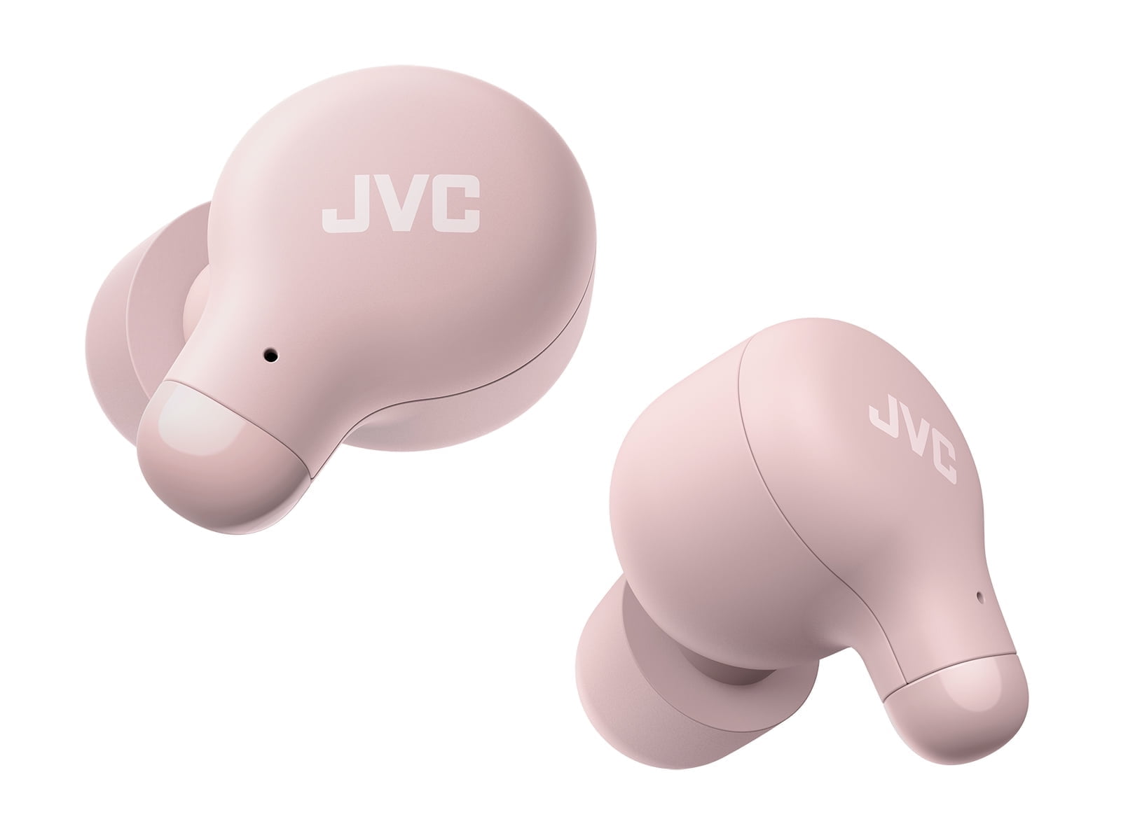 JVC Marshmallow True Wireless Earbuds HAA18TP with Memory Foam Earpieces, Pink