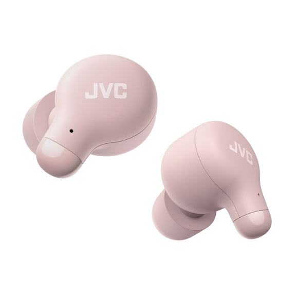 JVC Marshmallow True Wireless Earbuds HAA18TP with Memory Foam Earpieces, Pink