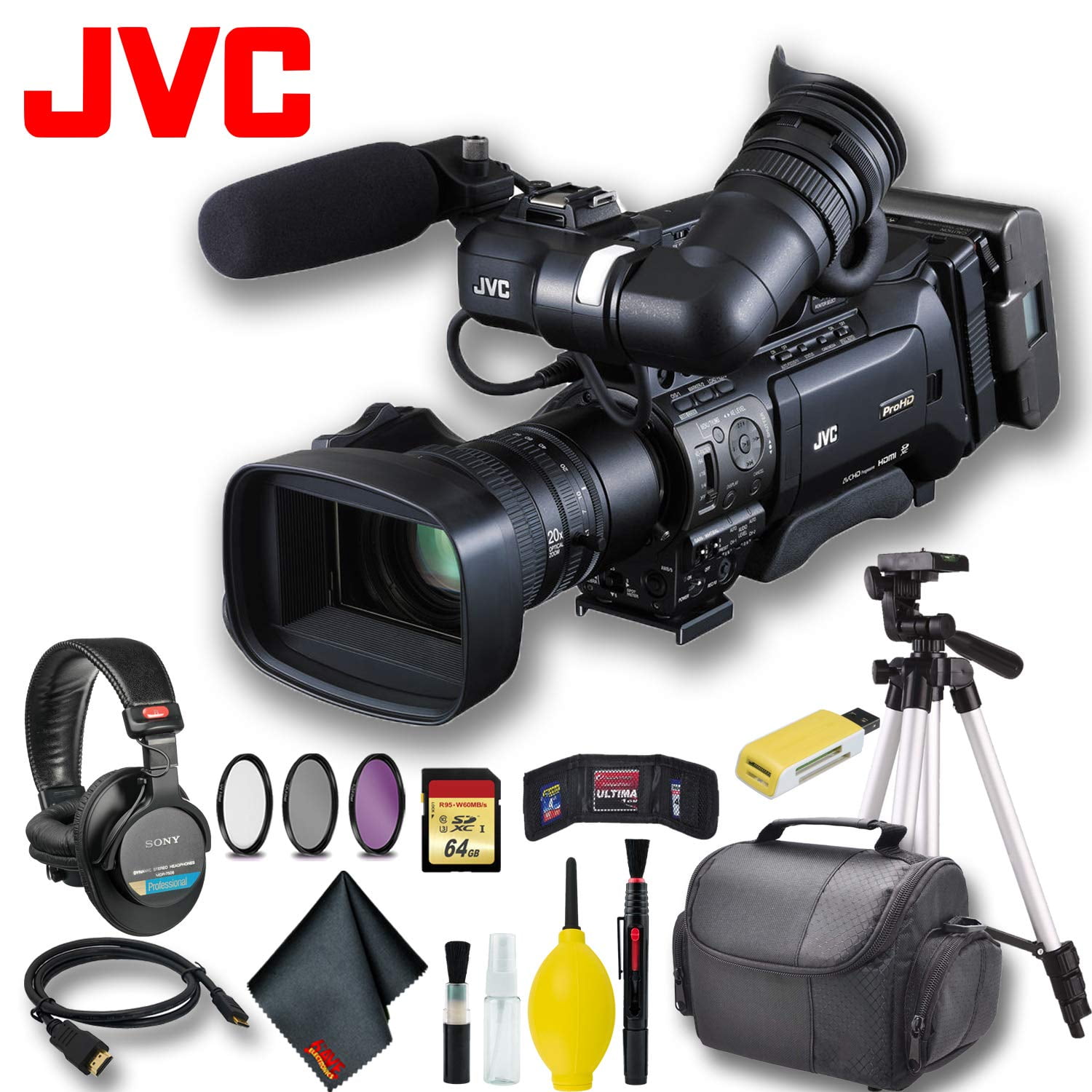 JVC ProHD Compact Shoulder Mount Camera with Fujinon 20x Lens Master