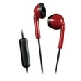 thumbnail image 1 of JVC Red and Black Sweat and Splash Proof Retro Earbuds with Microphone and Remote HAF19MRB, 1 of 9