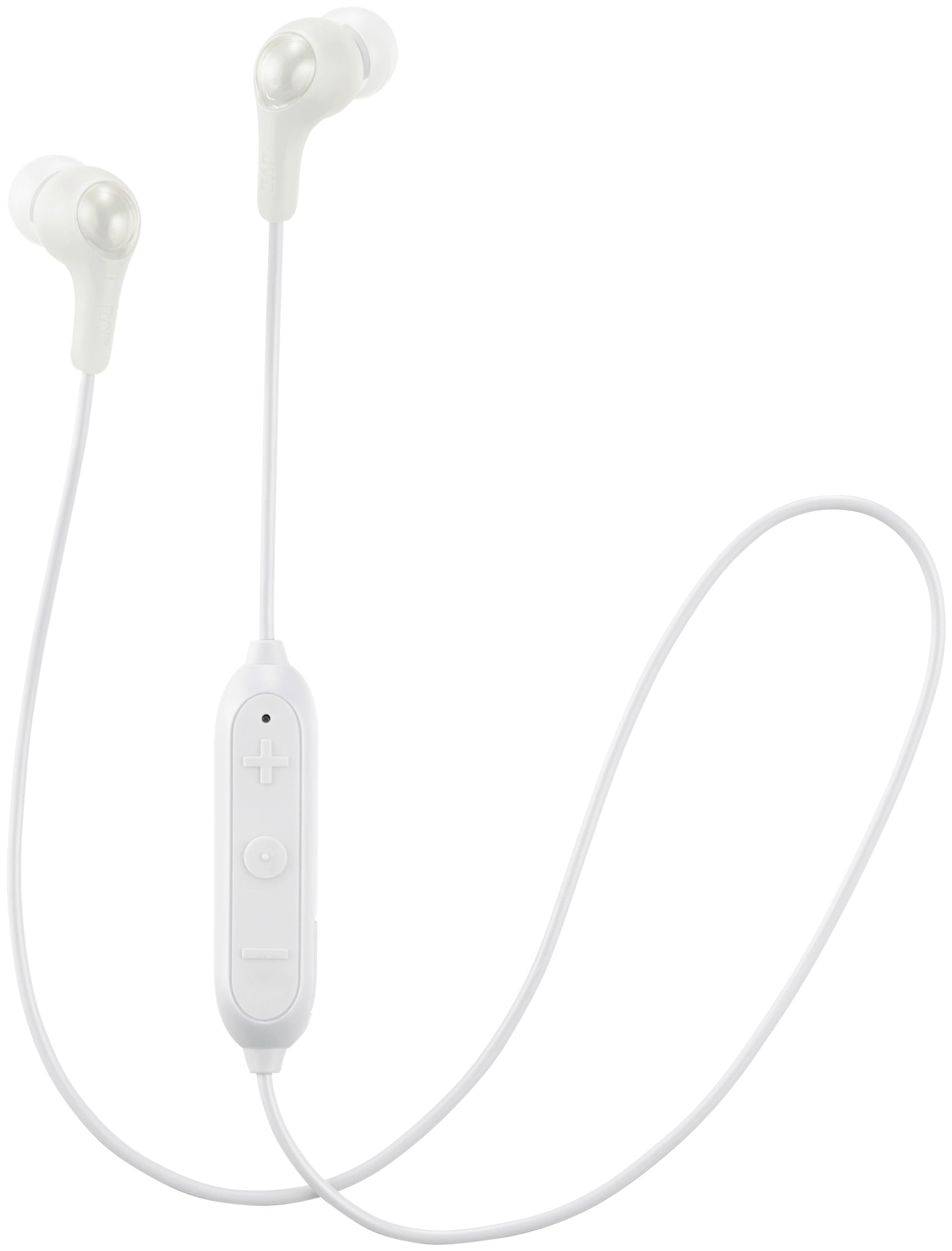 JVC Soft Wireless Earbud with Stayfit Tips, Remote and Mic and Bluetooth White (HA-FX9BTW) (Pack of 2)