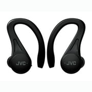 JVC Sport True Wireless Earbuds Headphones, Lightweight and Compact, Long Battery Life up to 30 Hours, Sound with Neodymium Magnet Driver, Water Resistance IPX5 - HAEC25TB Black, Small