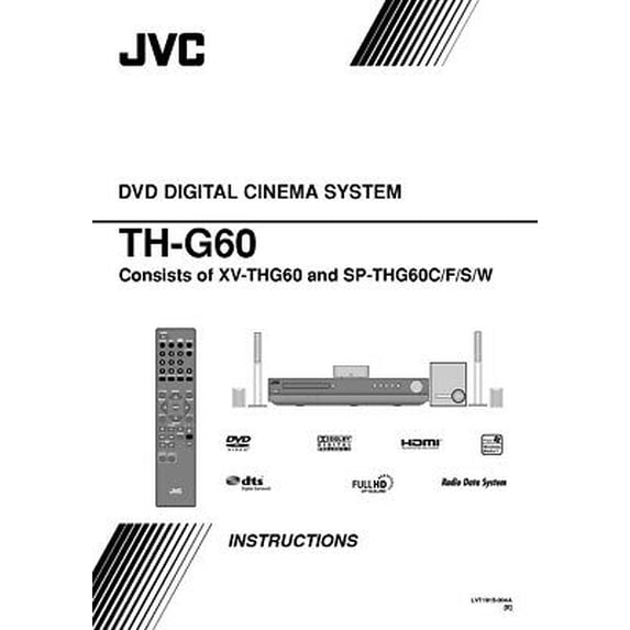 JVC TH-G60 XV-THG60 Home Theater System Owners Instruction Manual REPRINT