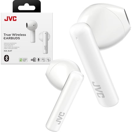JVC Lightweight True Wireless Earbuds with 12mm Driver Unit, Bluetooth 5.1, Single use, IPX4, Long Battery Life (up to 30 Hours)