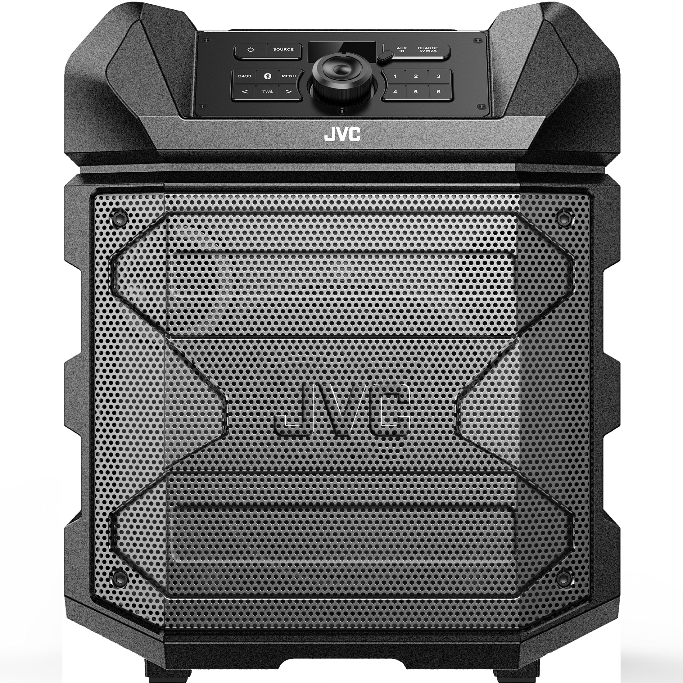 JVC Trailgator 120 Rugged Indoor/Outdoor Speaker, 120 Watts Powerful  Premium Sound, 30 Hours Battery Playback, IPX4 Weather Resistant, 8 Sub,  USB-C