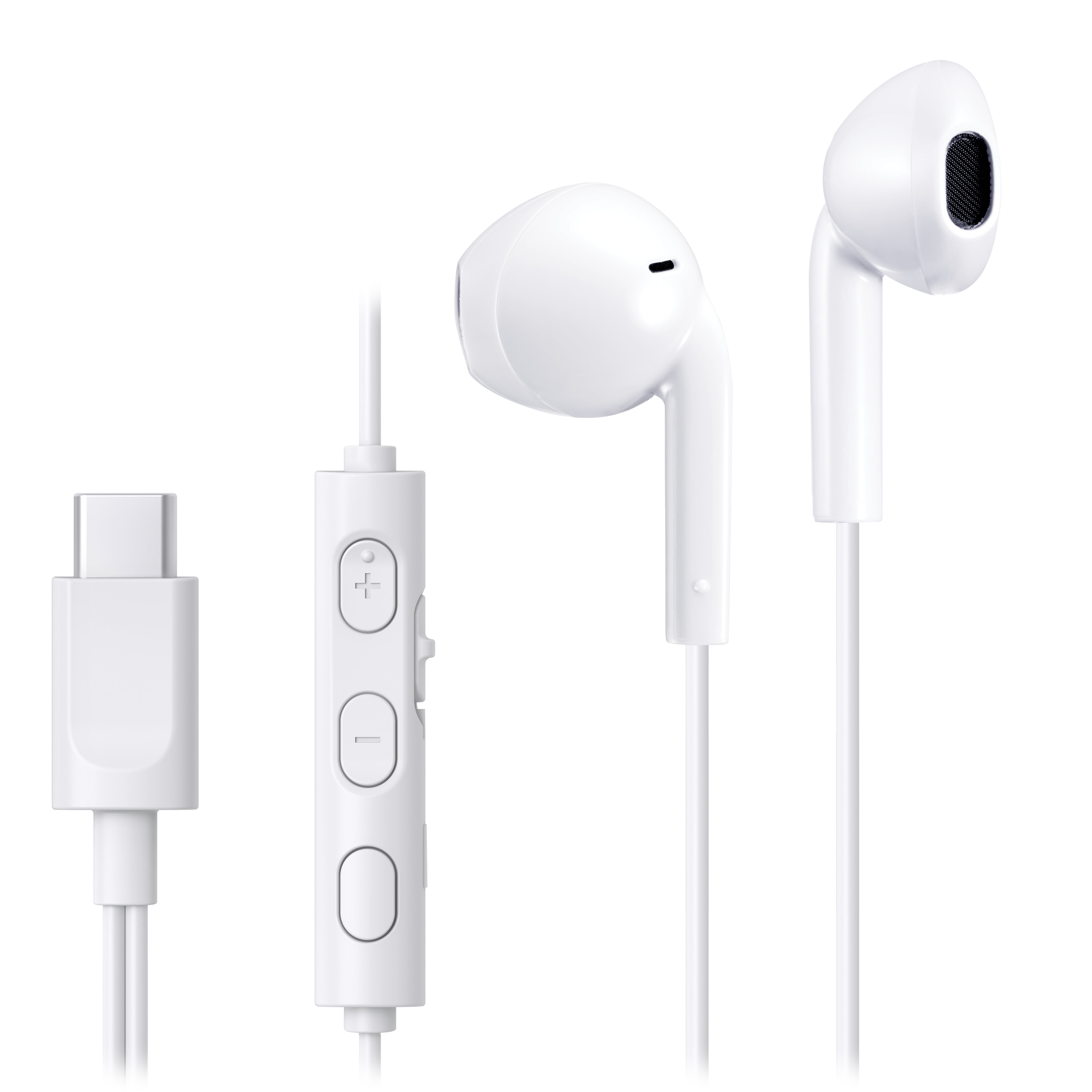 JVC USB C Wired Earbuds Headphones Delay Free for Videos and Gaming Built in DAC Reduces Noise and Improves Sound Quality 10.7 mm Diameter Neodymium Drivers HAFR17UCW White Walmart