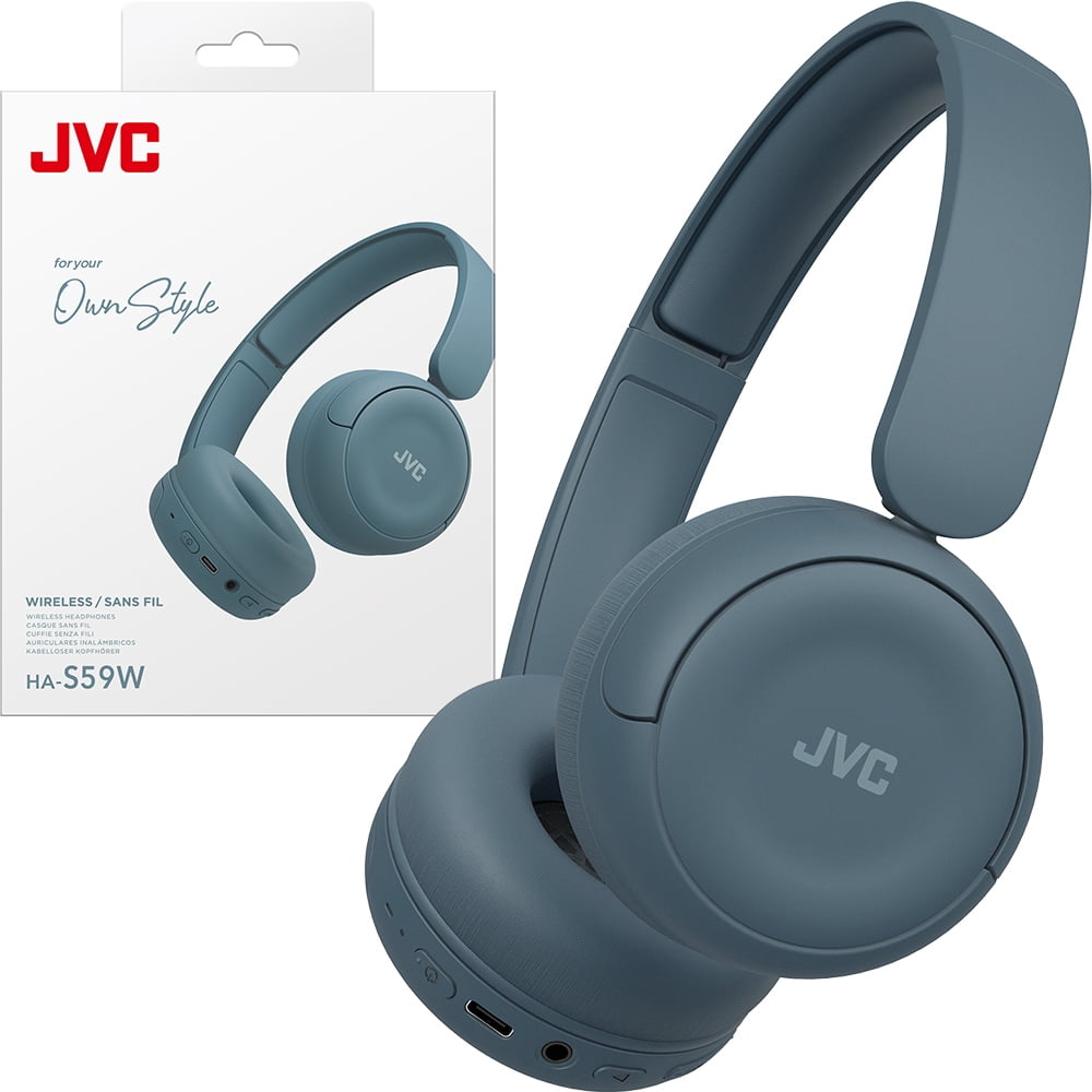JVC Wireless Headphones with 50H Battery Life, Soft Cushions, Foldable Design, Bluetooth 5.3, Multipoint Connection, App EQ, Built-in Mic – Matte Green