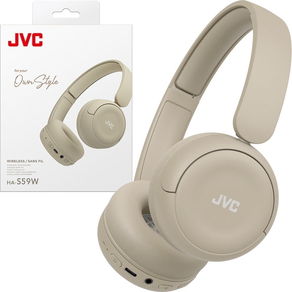 JVC Wireless Headphones with 50H Battery Life, Soft Cushions, Foldable Design, Bluetooth 5.3, Multipoint Connection, App EQ, Built-in Mic – Matte Green