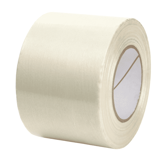 JVCC 765P Premium Grade Filament Strapping Tape: 4 in x 60 yds. (Natural)