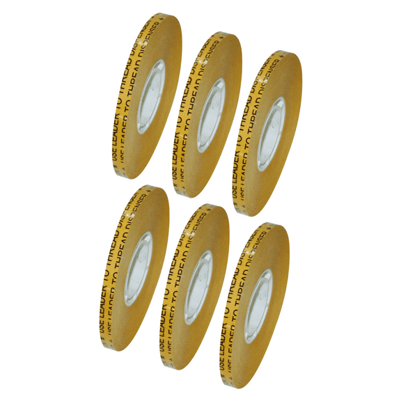 JVCC ATG Tape [Acid Neutral] (ATG-7502): 1/4 in. x 36 yds. (Clear Adhesive on Gold Liner) [6 pack]