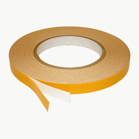 JVCC DC-WPVC98 Double-Sided White PVC Tape: 1/2 in x 36 yds. (White)