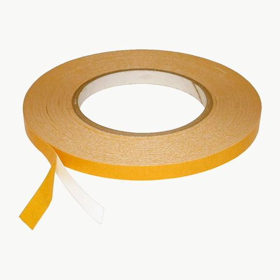 JVCC DC-WPVC98 Double-Sided White PVC Tape: 3/8 in x 36 yds. (White)