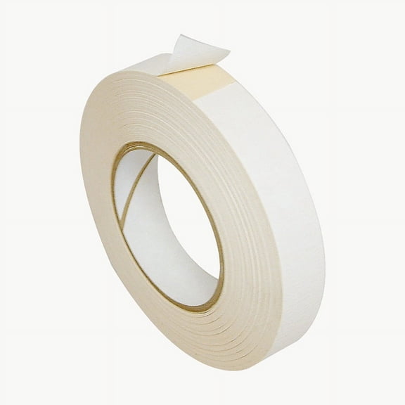 JVCC Double-Sided Flatback Paper Tape [Rubber Adhesive] (DCP-04): 1 in. x 36 yds. (Natural)