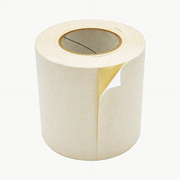 JVCC Double-Sided Flatback Paper Tape [Rubber Adhesive] (DCP-04): 12 in. (288mm Actual) x 36 yds. (Natural)