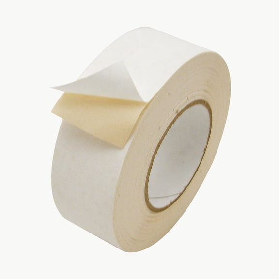 JVCC Double-Sided Flatback Paper Tape [Rubber Adhesive] (DCP-04): 2 in. (48mm actual) x 36 yds. (Natural)