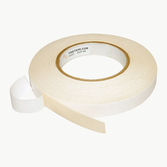 JVCC Double-Sided Flatback Paper Tape [Rubber Adhesive] (DCP-04): 3/4 in. x 36 yds. (Natural)