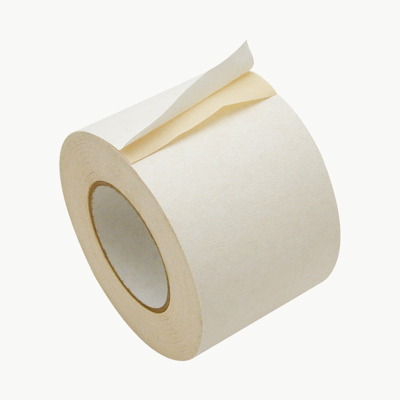JVCC Double-Sided Flatback Paper Tape [Rubber Adhesive] (DCP-04): 4 in. (96mm actual) x 36 yds. (Natural)