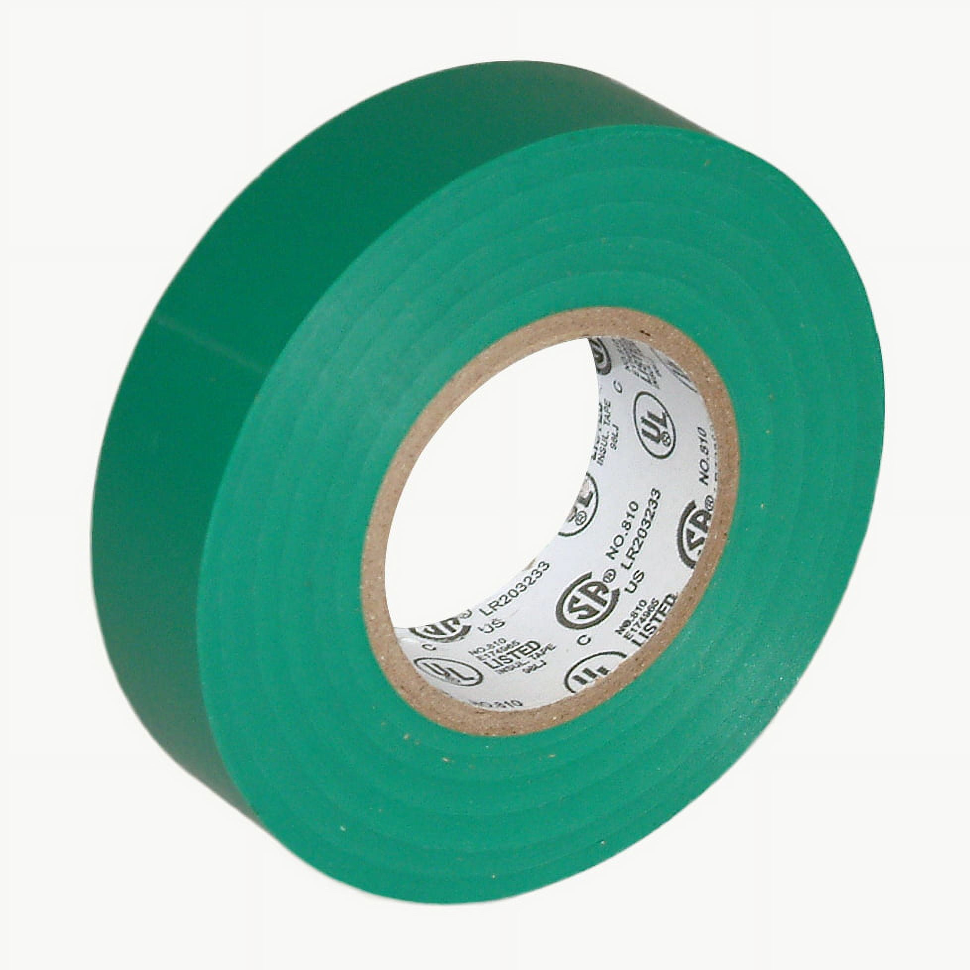JVCC E-Tape Colored Electrical Tape [7 mils thick]: 3/4 in. x 66 ft.  (Green) 
