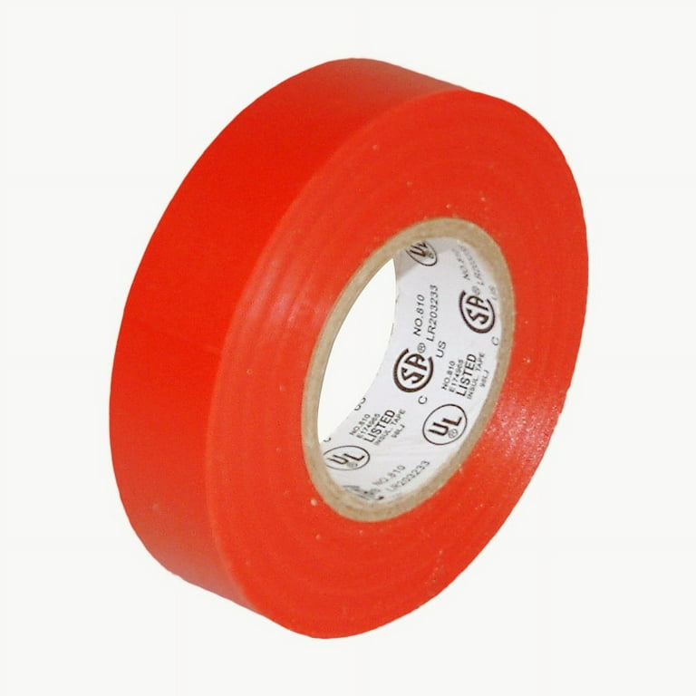 JVCC E-Tape Colored Electrical Tape [7 mils thick]: 3/4 in. x 66 ft. (Red)  