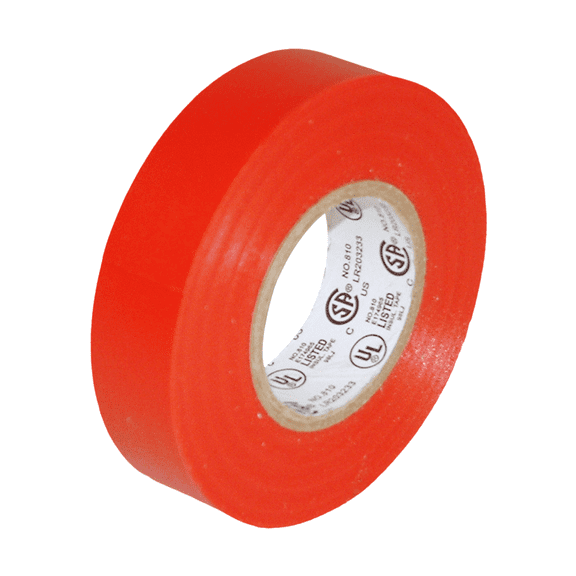 JVCC Colored Electrical Tape [7 mils thick] (E-Tape): 3/4 in. x 66 ft. (Red)