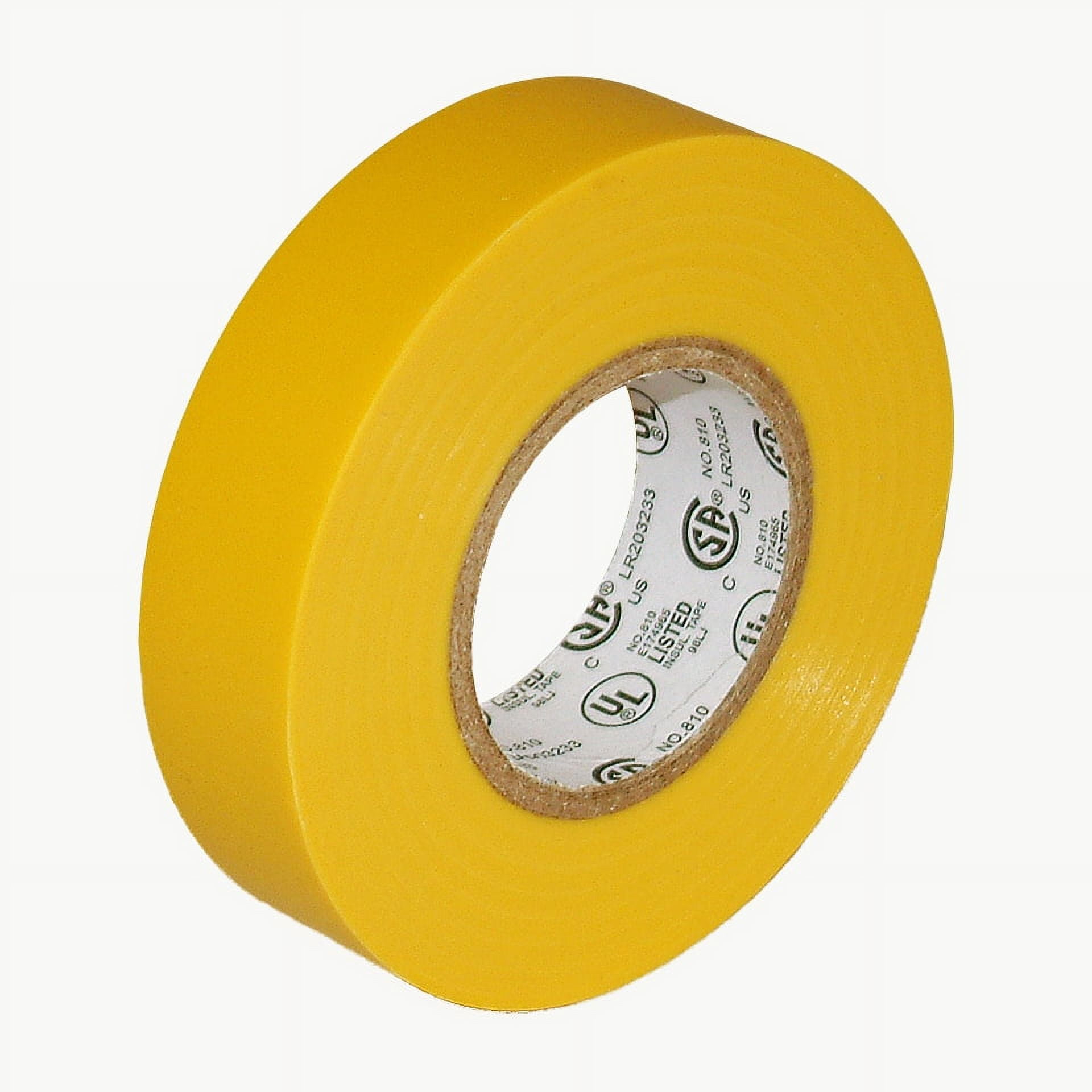 JVCC E-Tape Colored Electrical Tape [7 mils thick]: 3/4 in. x 66 ft.  (Yellow) 